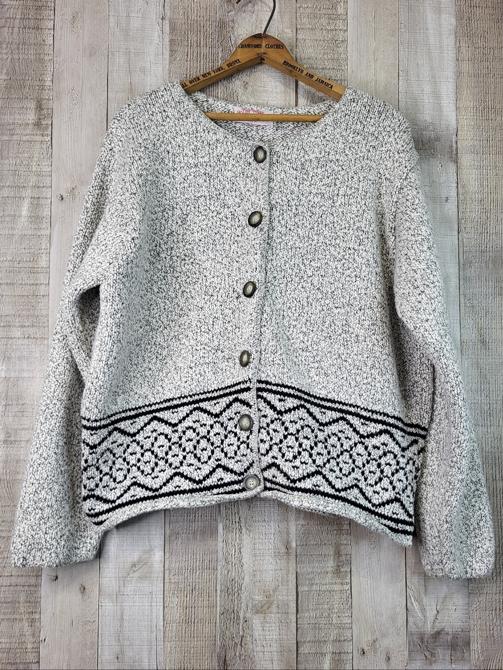 Fall River Knitting Mills Supe Soft Cotton Crewneck Cardigan Sweater. Size XL